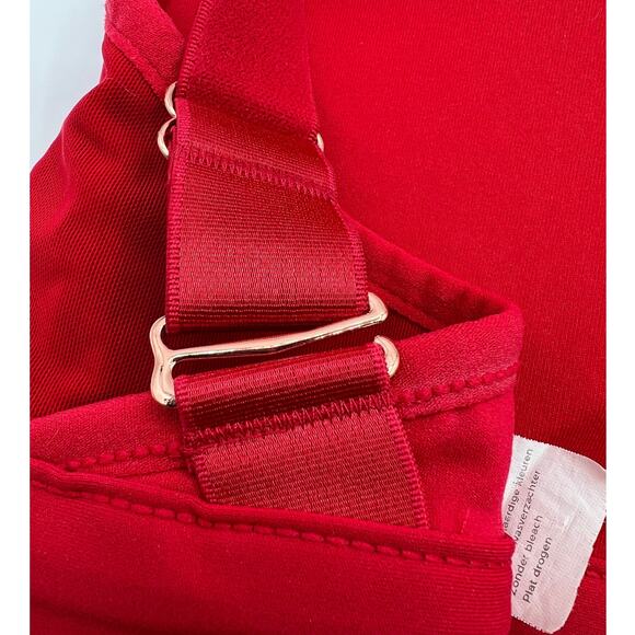 Fabletics Size Large Zoe High Impact Sports Bra IV Bra Yoga Pilates Red - Picture 11 of 15